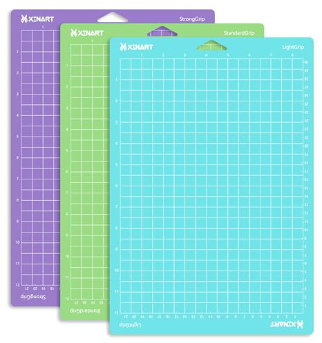 XINART 8.5x12 Cutting Mat for Cricut Joy Xtra (StandardGrip/LightGrip/StrongGrip 3 Mats), Variety Adhesive Replacement Cutting mats Compatible with Cricut Joy Xtra Accessories