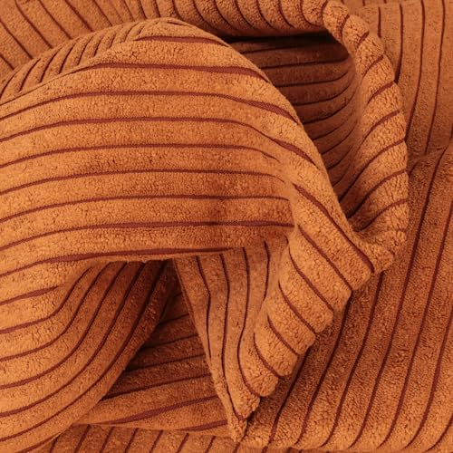Stoff Meterware Cord Kopalina Möbelbezugsstoff - 1 Meter, Eckbank, Stuhl, Stuhlkissen, Sofa, Couch, Polster, Taschen, Rucksäcke, Accessoires, Deko (Zimt)