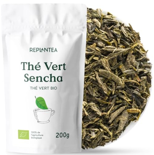 THÉ VERT SENCHA BIO 200g (100 Tasses) | Thé Vert en Vrac Chine REPLANTEA