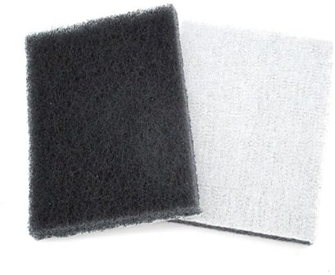 TopHomer 5Pcs Scouring Pads, Scouring Pads Kitchen Scrubber Sponge Reusable Heavy Scouring Pad, Scourer Pads for Kitchen Bathroom Household Dish Sink Scrubber (Black)