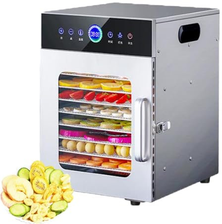 Déshydrateur Alimentaire, Déshydrateur 8/10 Plateaux Avec Minuterie De 24 Heures Et Contrôle De Température De 86 à 194 ℉ Et Affichage LED, Pour Fruits Séchés,10-Trays-Dehydrator