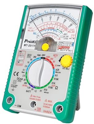 Pro'skit Taiwan Qualité MT-2017N Fonction de protection analogique Multimètre Voltmètre Testeurs de résistance Testeurs de résistance Ammètre Multitesteur AC DC DMM Capacitor Testeur NCV Ohm Hz