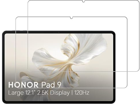 2 Pack for HONOR Pad 9 / Pad 10 Screen Protector Tempered Glass, Anti Scratch, Bubble Free for Honor Pad 10 12.1-Inch Tablet