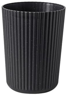 CJHFR472SG Cubo Basura Cocina Papelera de plástico redonda de colores coordinados for salón, dormitorio, papelera for baño, color blanco y negro Papelera Baño(Negro,Grande)