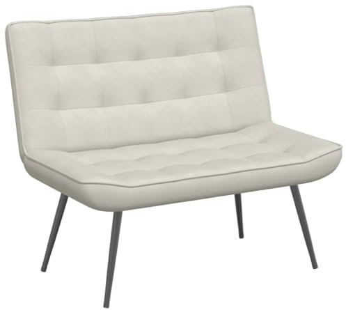 vidaXL Sitzbank Creme 110x74x84 cm Samt, Bank, Sitzbank Wohnzimmer, Wohnzimmerbank, Eingangsbank, Esszimmerbank, Wohnzimmermöbel, Samtbank