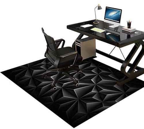 Unterlage Schreibtischstuhl Gaming Stuhl Unterlage Bürostuhl Unterlage für Stühle Anti-Silp Bürostuhlmatte Bodenschutzmatte Bürostuhl Teppich Unterlage-Kratzfest für Parkett Hartböden 110 x 170 cm