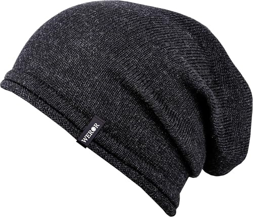 WEROR Beanie Damen Herren weiche und leichte Longbeanie Mütze Slouch Jersey