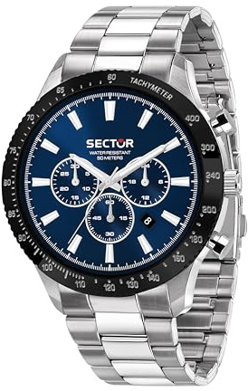 Sector No Limits Orologio Uomo in Acciaio, Cronografo, Analogico, 45 mm, Collezione 270, Regalo Compleanno Fidanzato, Marito