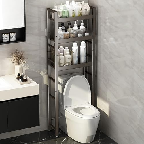Lavatrice Scaffale,Supporto Lavatrice Asciugatrice Scaffale Lavatrice,Scaffale Sopra Lavatrice,Mobili Lavanderia,Colonna Lavatrice Asciugatrice,Mobile Asciugatrice,Per Bagno, Lavanderia(Gray,64in/162c