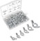100 PCS Wing Nuts Assorted kit M4 M5 M6 M8 M10 Metric Steel 5 Size Wing Nut Fasteners,Carbon Steel Zinc Plated Right Hand Butterfly Wingnuts, Hand Twist Secure Fasteners