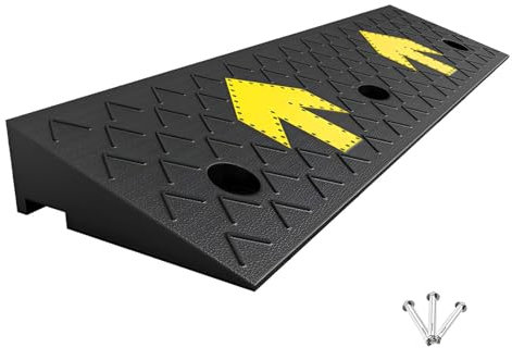 JNHGSHUAISDF Rampe Bordsteinrampe aus Gummi, robuste Schwellenrampe, Auffahrtsrampe, Hangrampe. Geeignet for Autos, Motorräder, Laderampen, LKWs, Lagerhallen, Garagen(100x37x17cm)