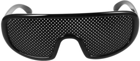 BESTYASH Lochbrillen Aus Leichtem Kunststoff Schwarze Runde Pinholes Brille Unisex Tragbar Für Alltag Und Outdoor