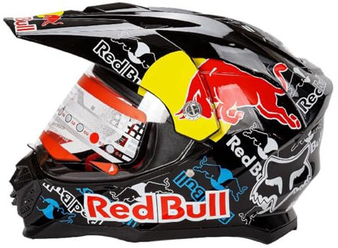 Casco Moto Per Uomo Donna Motocross MX Caschi Cross Per Adulti Casco Moto ATV Casco Integrale Enduro Certificato DOT/ECE Con Visiera Parasole Antiappannamento Casco Da Discesa,Black/A-XXL