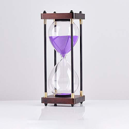 Clessidra, orologio a sabbia, timer da 30/45/60 minuti, clessidra in vetro, artigianato, decorazione in vetro for casa, studio, ufficio, regalo creativo(E,45 minutes)