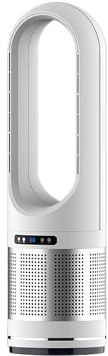 Ventilateur Tour de Purification d'air Moderne, sans Feuilles avec Affichage LED, télécommande électrique, 8 Vitesses de Vent, Table oscillante à 80°, Fonction minuterie de 8 h