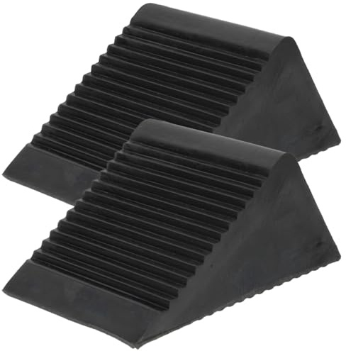 PENIKOKO Calzos Paquete de 2 Unidades Coche para Ruedas Antideslizantes de Goma Práctico y Resistente Bloque de Parada para Carga y Reparación de Vehículos