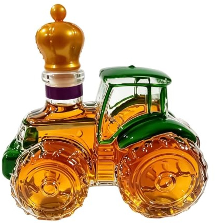 Botella de whisky | Tractor de vidrio para decoración del hogar, decantador de bourbon para coche, botella de whisky, para decoración del hogar, vino bourbon, vodka, brandy, oficina, bar, hombres