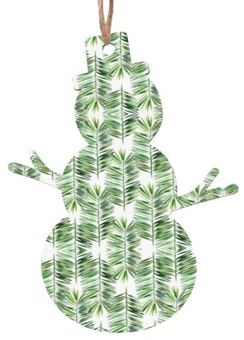 Palm Tree1 - Adornos de madera para colgar en el árbol de Navidad, decoración festiva para el hogar, fiesta