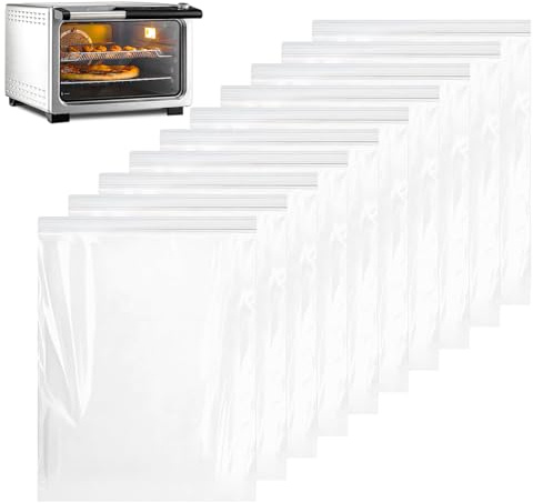 10 Pack Oven Cleaner Bags For Racks - 50x70cm Reusable Degreaser Soaking Bags With Leak-Proof Seal, No Scrub Oven Rack Cleaning Bag, PE Bag For Deep Soaking Grill Grates, BBQ Racks