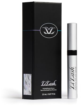 LiLash Purified Eyelash Serum for Longer & Fuller-Looking Lashes - Eyelash Enhancer, Safe for Use with Contacts, Lash Extensions, Sensitive Eyes - Vegan & Cruelty-free (2mL, 90-Day Supply)