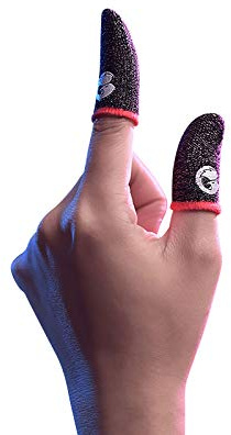 MODJUEGO Gaming-Fingerhüllen, professionell, schweißfest, rutschfest, PUBG, Handy, Spiele, Daumen, Kinderbett, ultradünn, Handyzubehör (1 Paar)