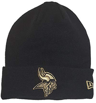 New Era Minnesota Vikings Beanie NFL Essential Metallic Logo Black - One-Size