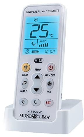 Mundoclima K-380EW | Mando Universal WiFi para Aire Acondicionado | Compatible con la mayoría de splits| Bajo consumo y fácil configuración