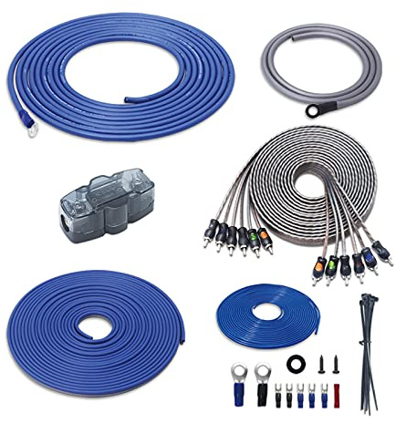 RECOIL RCK46 Kit Câblage Ampli Voiture 4 AWG (25mm²) CCA RCA OFC