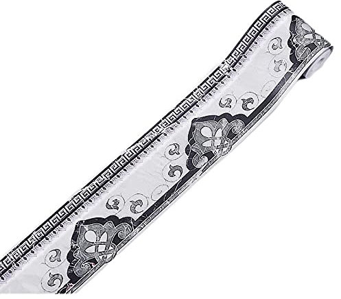 Tapetenbordüre selbstklebend Nordisches Schwarz PVC Sockelleiste Dekorative Bordüre Selbstklebende Home Bordüre Küche Tapetenbordüre selbstklebend für Badezimmer Wohnzimmer 10X500CM