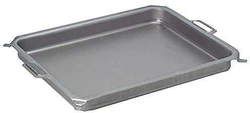 BSR-Grillen Edelstahl-Pfanne für 3-flammigen Gasgrill | Grillpfanne | Wanne ca. 60 x 45 cm | 6 cm tief | massive Ausführung | ideal zum grillen und braten