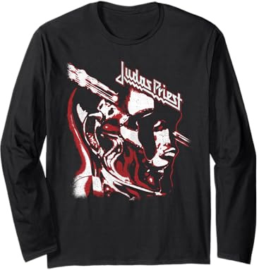 Judas Priest Stained Class Red On Black Manche Longue