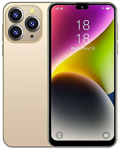 McMgc Mc15Px Téléphone Portable Débloqué, 6,3 Pouces Waterdrop Android 9.0 Smartphone Pas Cher, 16Go ROM/128GB Extensible, Dual SIM, Face ID,3850mAh Batterie (Golden)