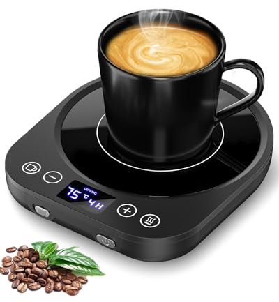 MQFORU Scaldatazze con 9 Impostazioni Temperatura, 36W Scaldacaffè con Timer 9 ore, Scalda Candele con Spegnimento Automatico di 4 ore, Scalda Bevande per Caffè, Tè, Latte, Candela