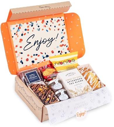 Afternoon Tea Letterbox Gift – Birthday Tea Hamper with Treats – Unique Postal Gift Set for Her, Him, or Special Occasions