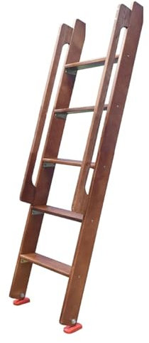 Etagenbettleiter/Ersatzleiter, universelle platzsparende Wohnmobilleiter, geneigte Holzleiter für Hochbetten im Innenbereich, breite Trittleiter mit Handläufen (Größe: 125 cm (49 Zoll))