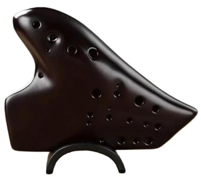 3-Röhren-Keramik-Okarina Alt-C-Taste AC-geräucherte Dreifach-Okarina Fortgeschrittene Musikflöte Professionell (Color : 3)