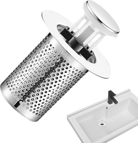 1 Piezas Filtro Fregadero Acero Inoxidable, Colador de Drenaje para Fregadero de baño, Filtro de Drenaje de Suelo, Filtro Pelos Ducha, Filtro de Drenaje de Piso de Acero Inoxidable