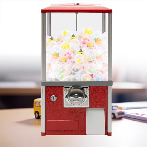 JJENXYYDS Distributeur Automatique Commercial, Distributeur de Jouets, Machine à Bonbons Vintage,pour Les magasins de Jeux et Les magasins de détail Style Vintage,Red