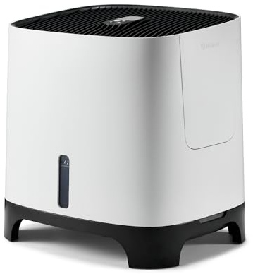 Meaco Armin - Humidificador evaporativo para habitaciones de 89 m2, depósito grande de 4,7 l, para agua blanda y dura, aire puro y perfectamente humidificado, sin residuos blancos, alto rendimiento