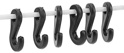 lvifloae 20 pezzi di qualità portatile in PVC a forma di S gancio accessorio gancio antivento gancio in plastica per corda elastica per uso in tenda resistenza alle alte temperature