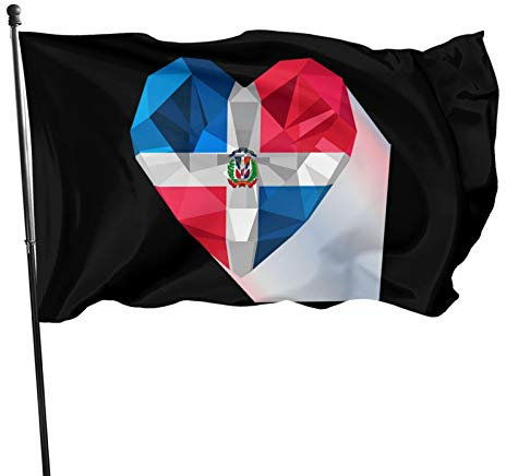 Dominica Herz Flagge 90X150Cm Outdoor Flagge Lustige Dekorative Fahnen Perfekte Sommer Flaggen Décor Für Lawn Bauernhof Partys