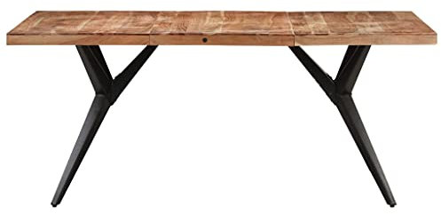 HETFTJN Study Table Beistelltisch Outdoor Kitchen Table Gaming Tisch - Esstisch 160x80x76 cm Massivholz Akazie für Konferenzraum Garten Büro Party