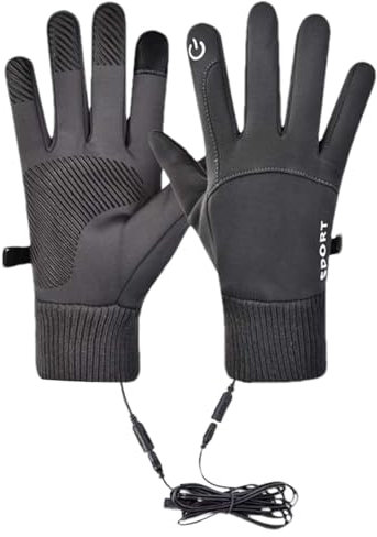 Guantes calefactores - Guantes de invierno con calefacción | Guantes calefactores de esquí Guantes de calefacción para manos USB, Guantes calefactores para deportes al aire libre con pantalla táctil