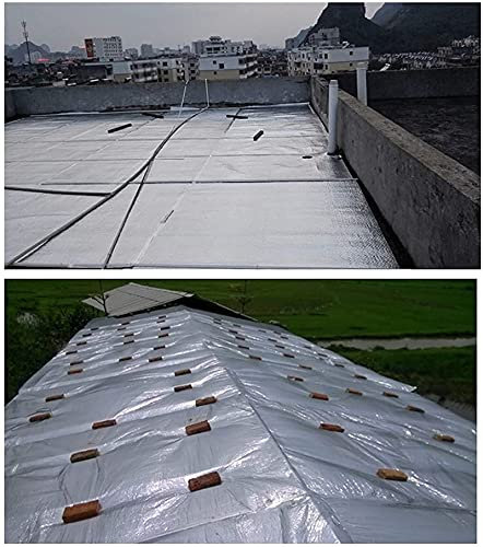 Aislamiento reflectante de lámina de burbujas para ahorro de energía, capas reflectantes de calor para puertas de garaje, paredes y suelos, barrera de vapor, rollo de aislamiento térmico (tamaño: 1 x
