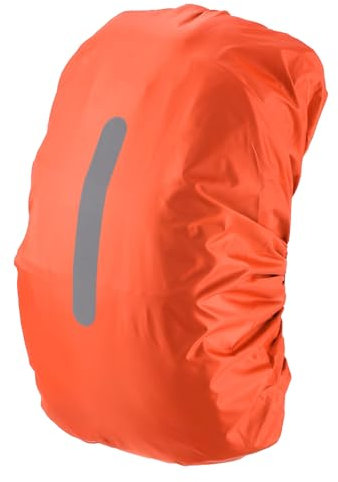 M METERXITY Waterproof Backpack Rain Cover, 65L-75L Waterproof Backpack Cover, Bag Rain Cover with a Vertical Reflective Strap for Hiking/Biking/Camping/Outdoor Traveling [Orange]