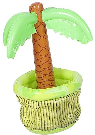 BESPORTBLE Aufblasbarer Eiskübel Aus PVC Kokospalmenform Für Strand Und Outdoor Getränkekühler Für Kalte Speisen Und Getränke