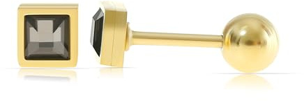 Made by Nami Ohrstecker Gold Set mit Edelstein Goldene Ohrringe Stecker Quadratisch aus Chirurgischem Edelstahl Schmuck Damen Wasserfester Schmuck Geschenk für Sie