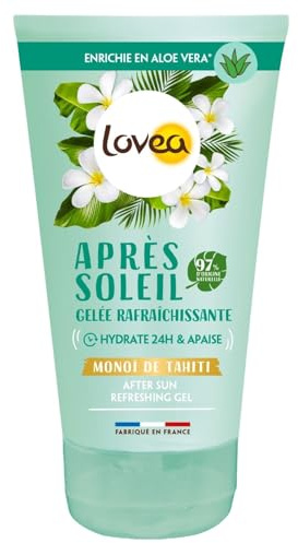 LOVEA - Après Soleil Lait Prolongateur De Bronzage - Visage & Corps - Monoï De Tahiti - Hydrate, Apaise & Sublime Le Bronzage - 99% D'Origine Naturelle - Vegan - Fabriqué En France - 150 ml