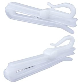 Orivin 50 st 70 mm 2,75 tum plastgardinkrokar justerbara nypveck draperiklämmor krokar för fönsterdörr duschdraperi