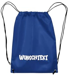 Turnbeutel Rucksack mit Namen personalisiert - Aufdruck selbst gestalten, Stoffbeutel Festival Tasche Kindergarten